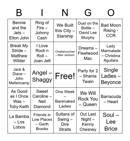 Holiday Bingo Card