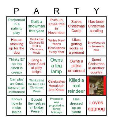 BCA 2022 Holiday Bingo Card