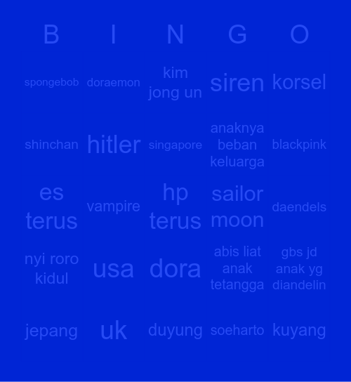 HUIXIANG Bingo Card