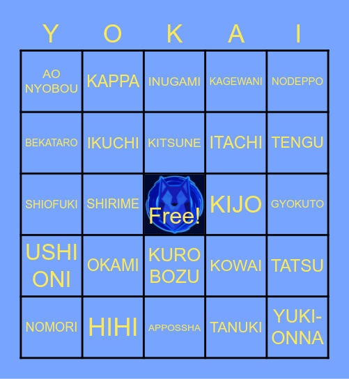 YOKAI BINGO Card