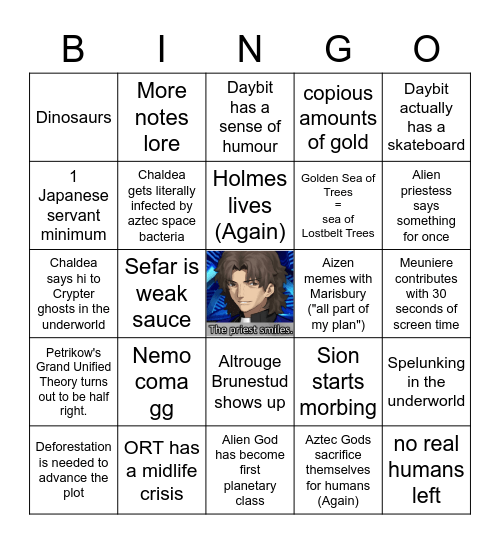 Lostbelt 7 SpaceBattles Bingo Card