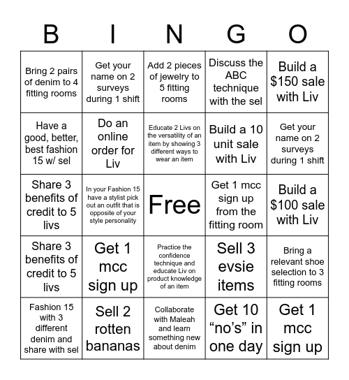 Bingo Card
