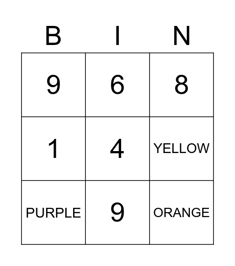 Bingo Card
