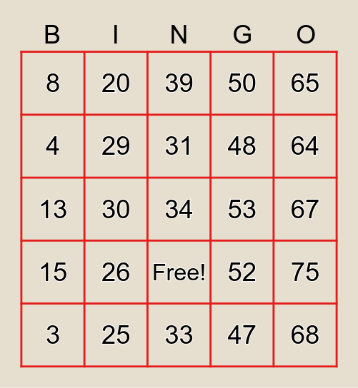 Let's play Bingo Card