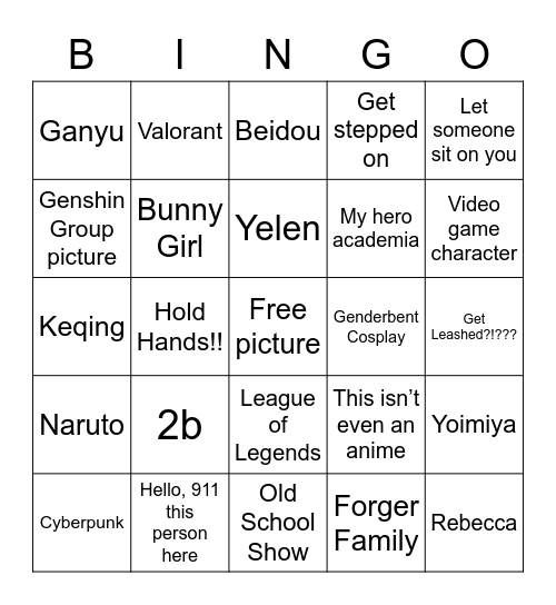 Holiday Matsuri 2022 Pics Bingo Card