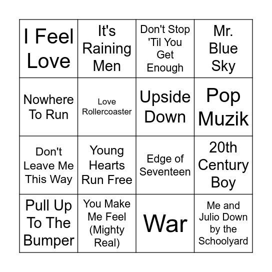 🪩 Christmas Disco Bingo 🪩 Bingo Card