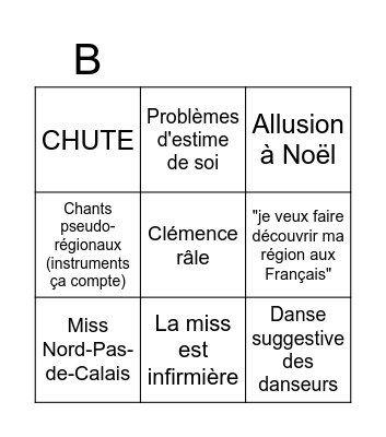 Miss France 2022 Bingo Card