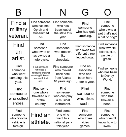 Win Together Holiday Bingo Card