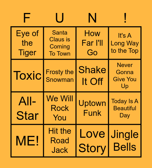Foundations Music Bingo Card