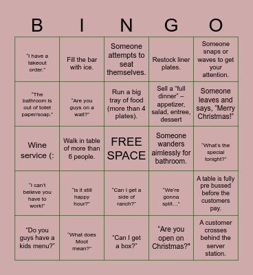 MOOT HOUSE BINGO Card