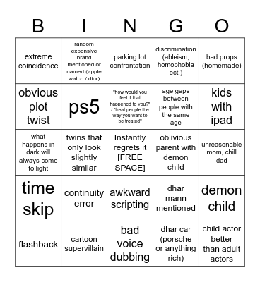 Dhar Mann Bingo v3 Bingo Card