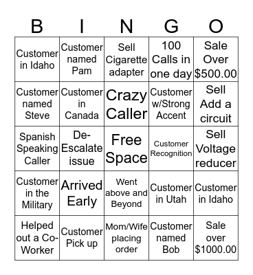 HOLIDAY BINGO Card