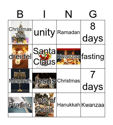 Holiday Bingo Card