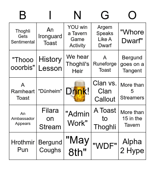 DÜNHOLD BINGO Card
