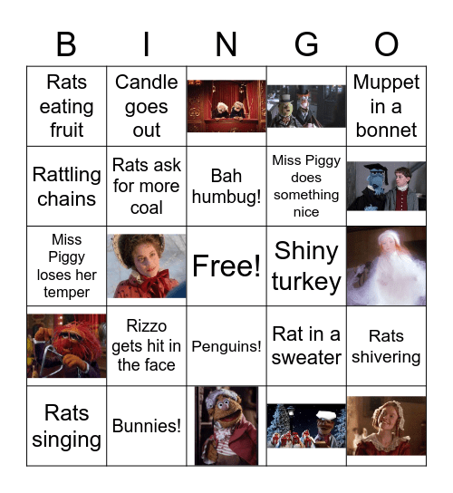 Muppet's Christmas Carol! Bingo Card