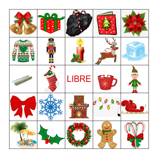 Lotería Navideña Bingo Card