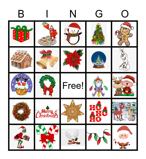 Admissions Christmas Bingo Card