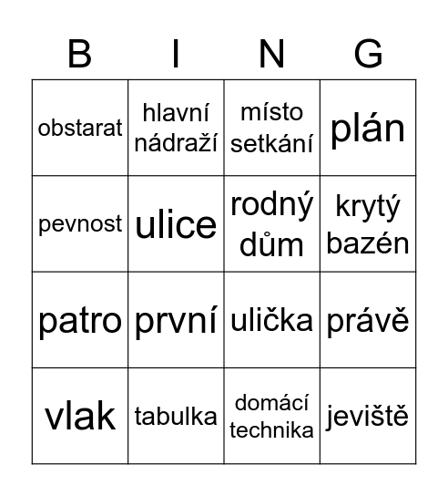 Direkt L8 4x4 Bingo Card