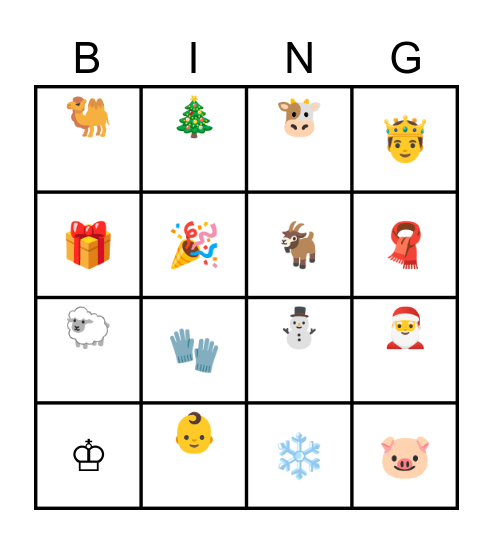 Christmas Bingo Card