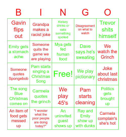 Brooke's Bingo Card