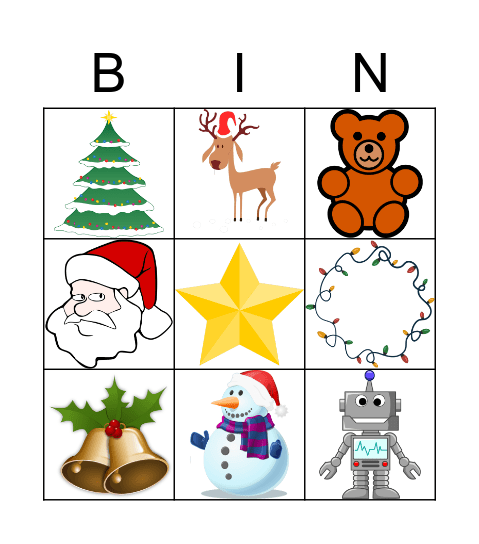 Christmas Bingo Card