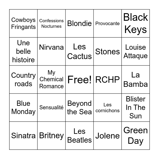 Kara-Bingo 2022 Bingo Card