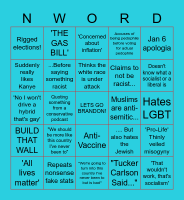 Almibic Family Bingo Card