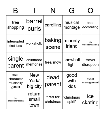 Hallmark Bingo Card