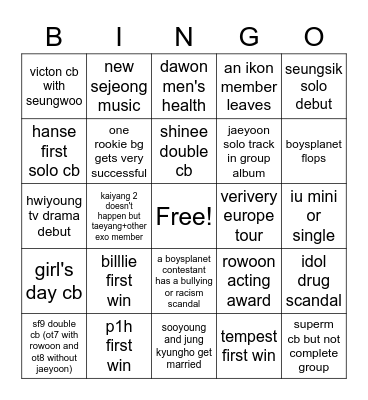 2023 predictions zinhgo Bingo Card