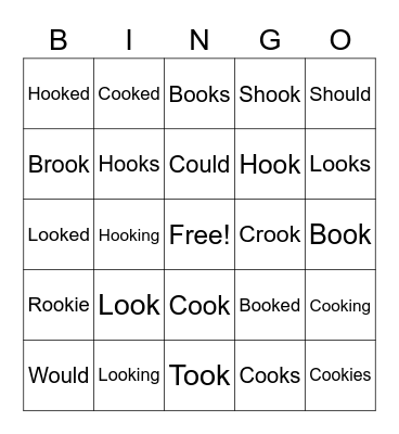 OO as in look Bingo Card