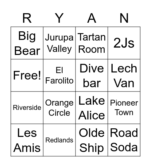 Where TF is ? Bingo Card