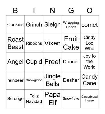 XMAS BINGO Card