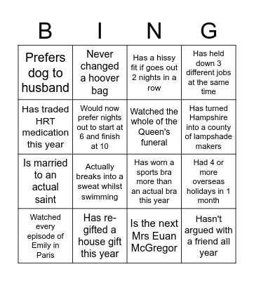 Christingo Bingo Card