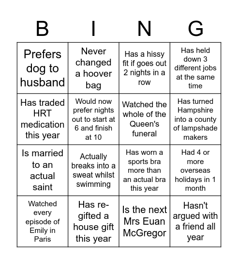 Christingo Bingo Card