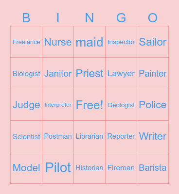 career Bingo Card