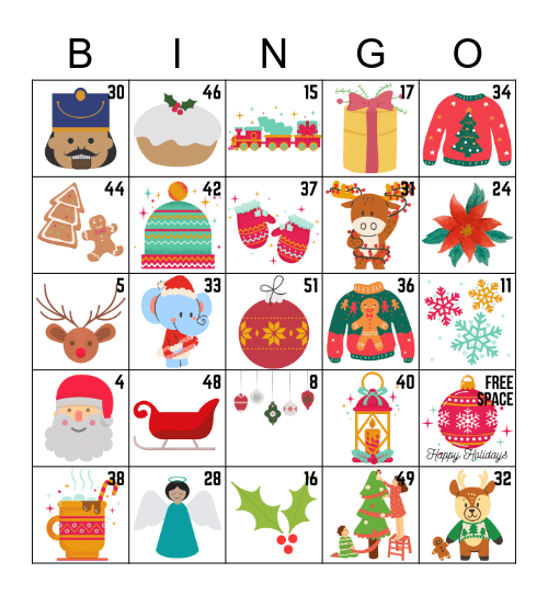 CHRISTMAS Bingo Card