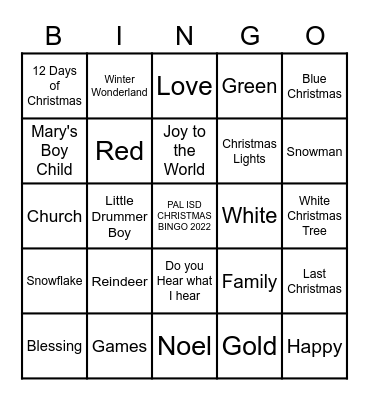 CHRISTMAS PARTY 2022 Bingo Card
