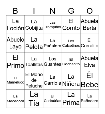Baby Maldonado Bingo Card