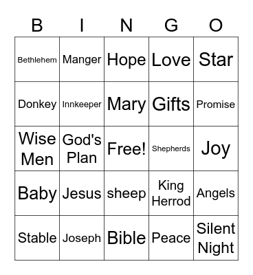 Christmas Bingo Card