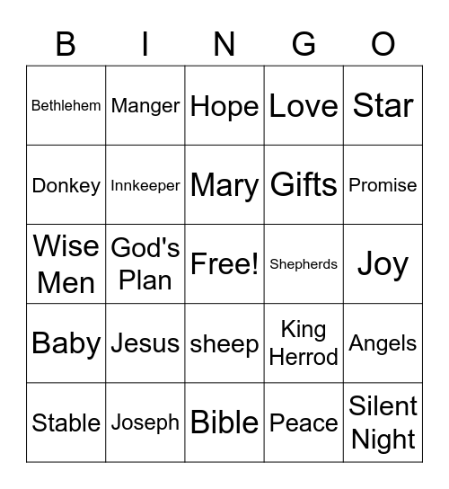 Christmas Bingo Card