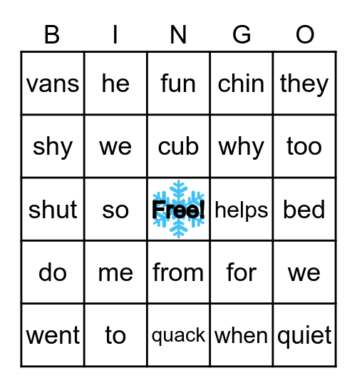 Winter Break Review Unit 1-8 Bingo Card