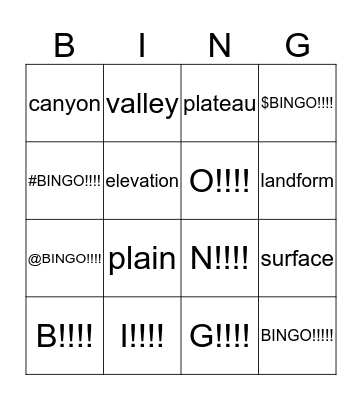 Unit 3 vocabulary bingo 3 Bingo Card