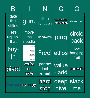 Corporate Lingo Bingo Card