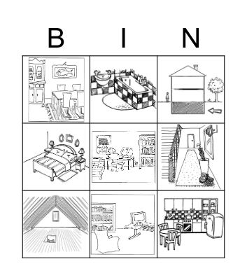 Rooms Bingo Card