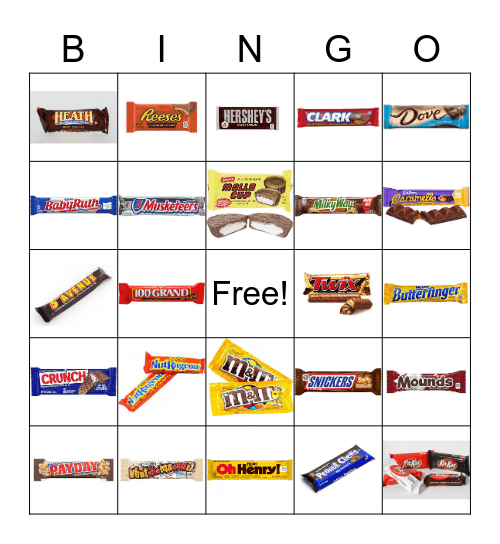 Candy Bingo Card