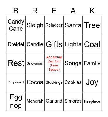 DevComm Holiday Bingo Card