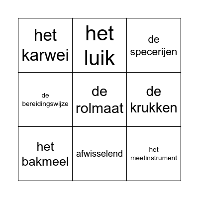Thema 3 Bingo Card