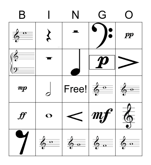 Music Bingo 2 Bingo Card