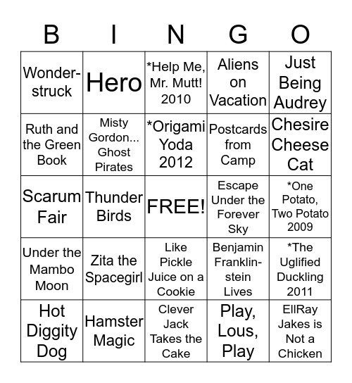 Bluebonnet Bingo Card