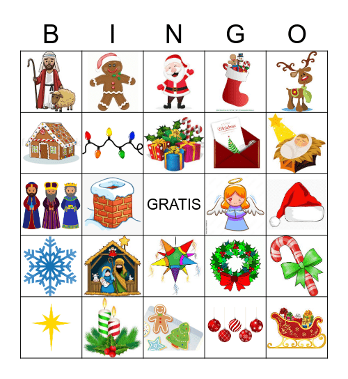 Navidad en Español Bingo Card